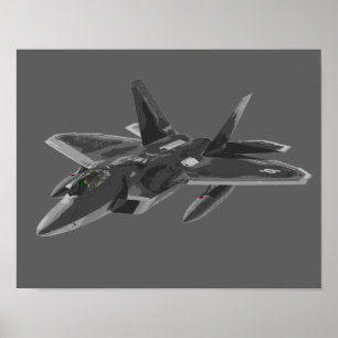 Flygplan för kämpe för rovfågel för F 22 Stealthy Poster