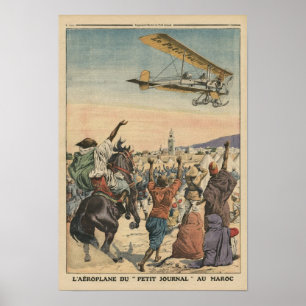 Flygplan "för Petit journal som" flyger över Poster