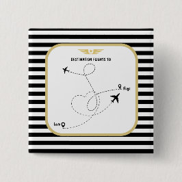 Flygplan för pilotdestination knapp