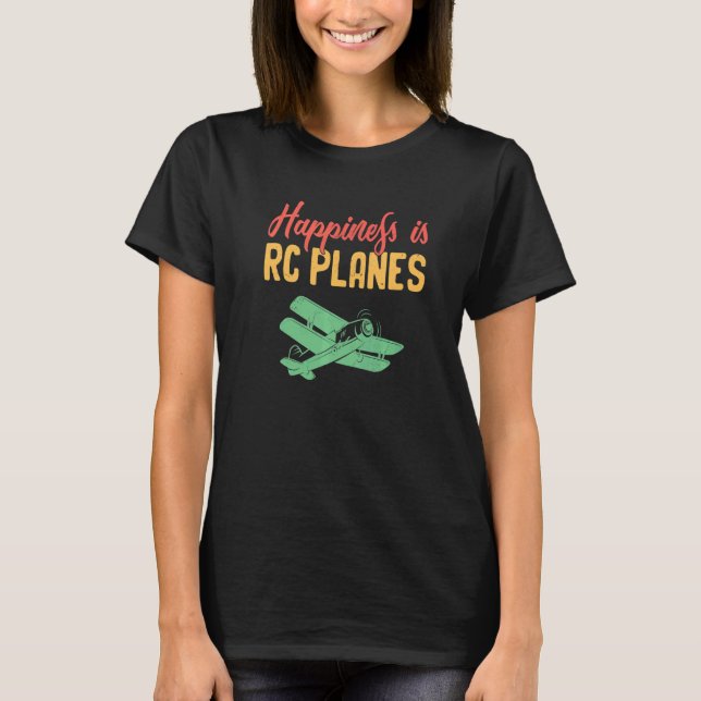 Flygplan för radiosändare (RC-operatör) T Shirt (Framsida)