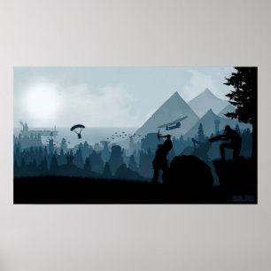 Flygplan för rost och spel för gruvdrift poster