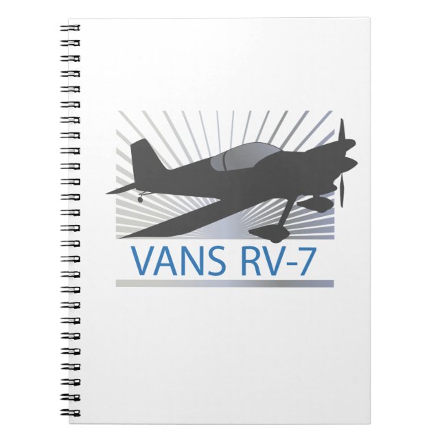 Flygplan för skåpbilar RV-7 Anteckningsbok (Framsidan)