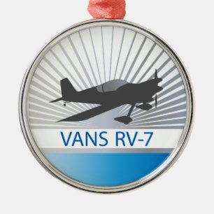 Flygplan för skåpbilar RV-7 Julgransprydnad Metall