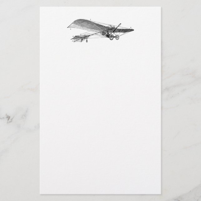 Flygplan för stötta för vintagepropellerflygplan brevpapper (Framsida)