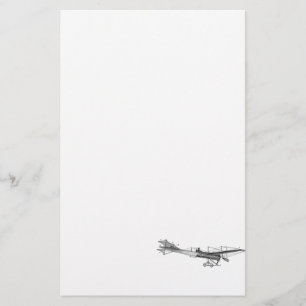 Flygplan för stötta för vintagepropellerflygplan brevpapper