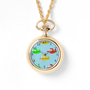 Flygplan från Kawaii lycklig Armbandsur