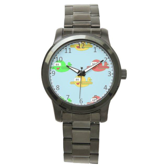 Flygplan från Kawaii lycklig Armbandsur (Framsida)