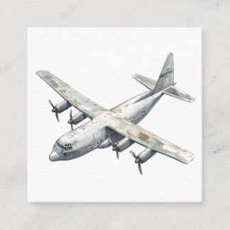Flygplan Fyrkantigt Visitkort
