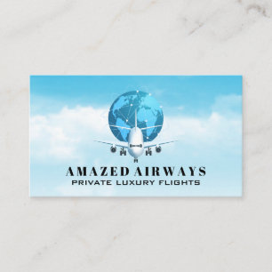 Flygplan Global Planet Clouds Himmel Visitkort