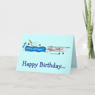 Flygplan Grattis på födelsedagen från hela Gang Kort