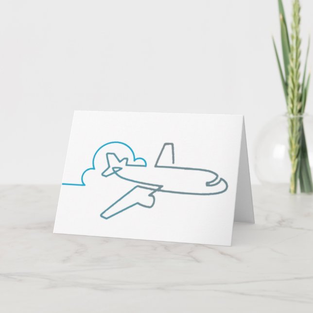 FLYGPLAN - hälsningkort Helgkort (Framsida)