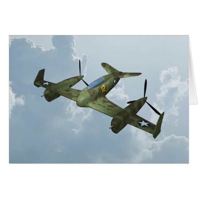 Flygplan Hälsningskort (Framsidan Horizontal)