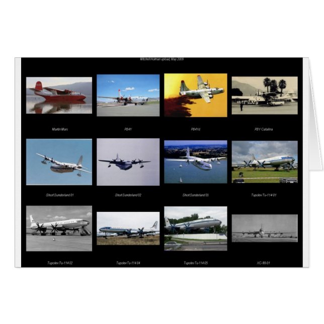 Flygplan Hälsningskort (Framsidan Horizontal)