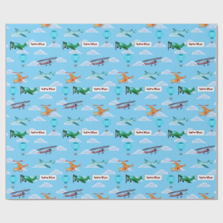 Flygplan Helikopter Varm luft Ballong Parad Presentpapper