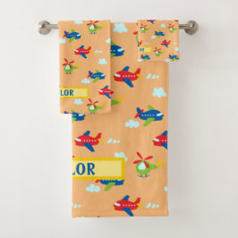 Flygplan, helikoptrar och molnkonst på persikokone