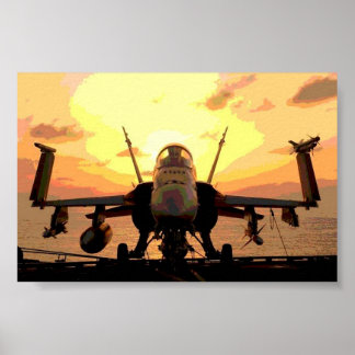 Flygplan Hornet F A-18 USS John C. Stennis Poster