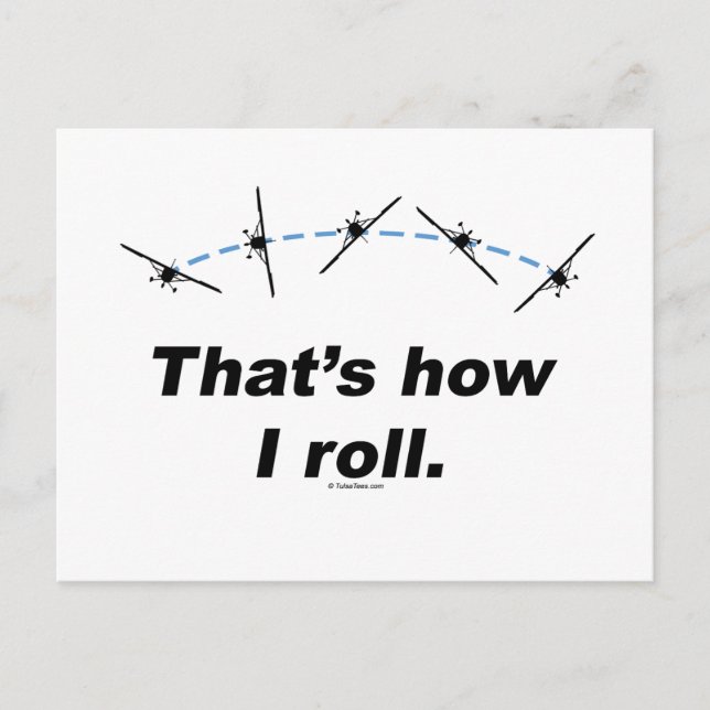 Flygplan Hur jag rullar Vykort (Framsida)