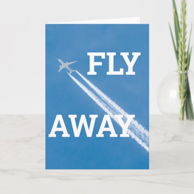 Flygplan i blå himmel kort (Framsida)