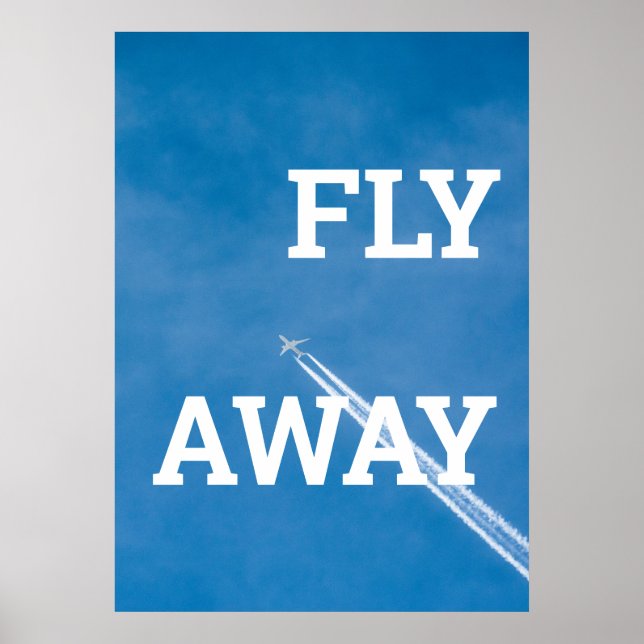 Flygplan i blå himmel poster (Framsidan)