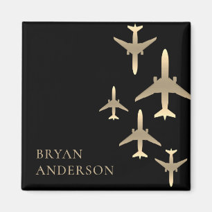 Flygplan i guld magnet