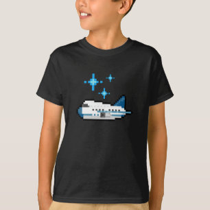 Flygplan i Himmel, Cute, Coola Pixel Art T Shirt