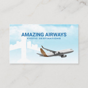 Flygplan i molnen Travel Agent Visitkort