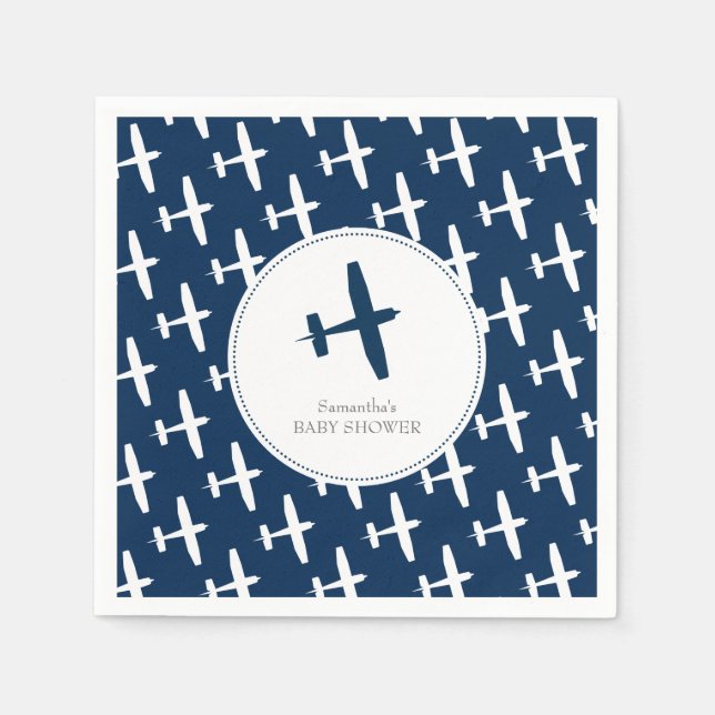 Flygplan ı Party Napkins Pappersservett (Framsidan)