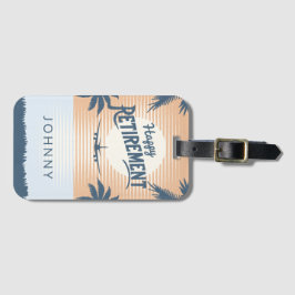 Flygplan i pension luggage Tag-numret för solnedgå Bagagebricka