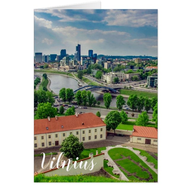 Flygplan i Vilnius, Litauen Hälsningskort (Framsidan)
