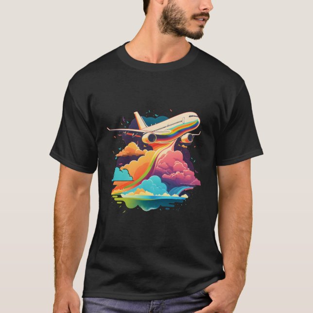 Flygplan Jet flygande pilottplan Flygplan T Shirt (Framsida)