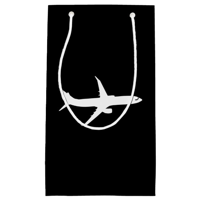 Flygplan Jet Liner White Silhouette-flygande (Framsidan)