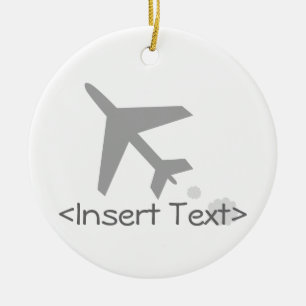 Flygplan Julgransprydnad Keramik