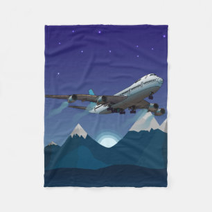 Flygplan. Jumbo jet. Fleecefilt