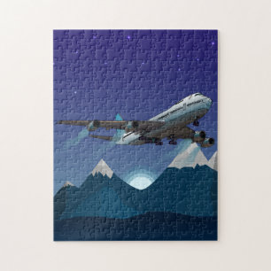 Flygplan. Jumbo jet. Pussel