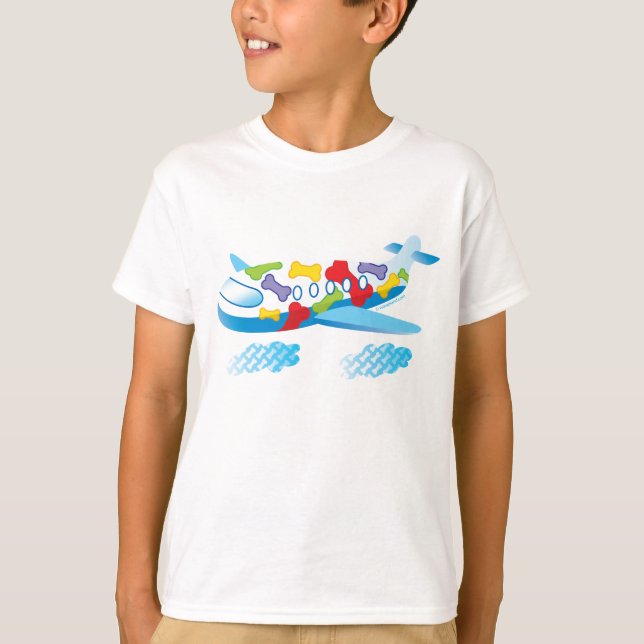 "Flygplan" Kids American Apparel T-Shirt (Framsida)