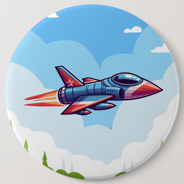 Flygplan/kombattant jet knapp (Framsida)