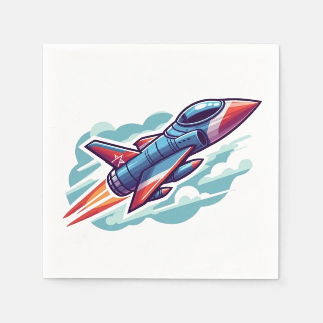 Flygplan/kombattant jet pappersservett (Framsidan)