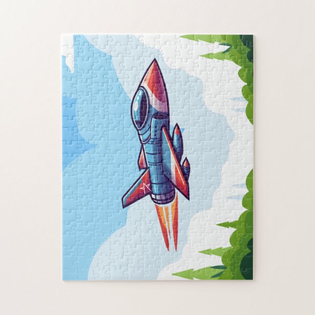 Flygplan/kombattant jet pussel (Vertikal)