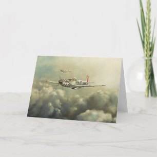 Flygplan - kort för P51D-Mustanghälsningar