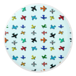 Flygplan Ljusblå keramisk dragkraft Knopp