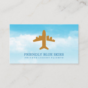 Flygplan Logotyp Moln och Himmel Visitkort