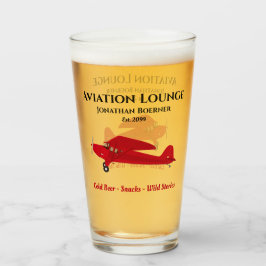 Flygplan Lounge Pub Tavern Man Cave Beer Drining Glaskopp
