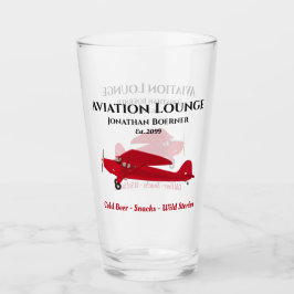 Flygplan Lounge Pub Tavern Man Cave Beer Drining Glaskopp