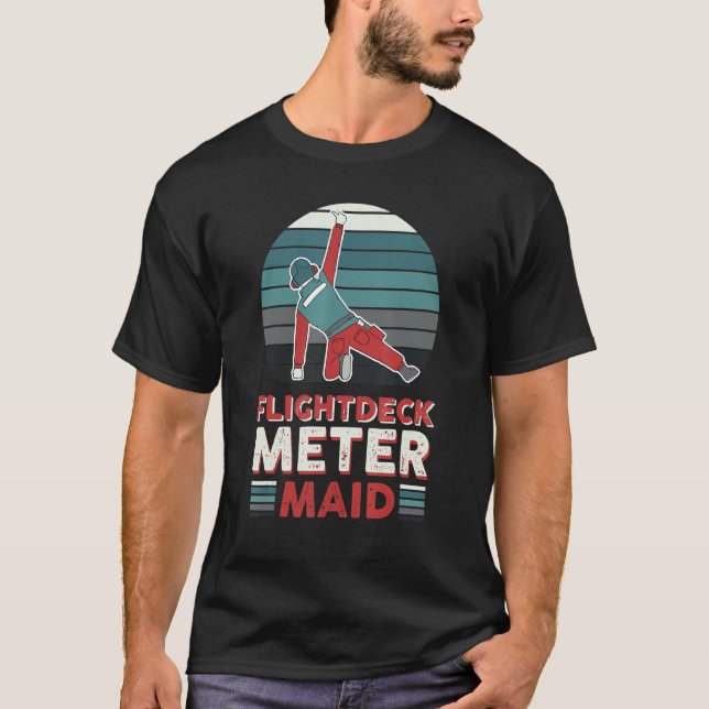 Flygplan med flygdäcksmätare 4 t shirt (Framsida)