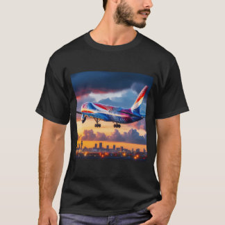 Flygplan med holländska Flagga T Shirt