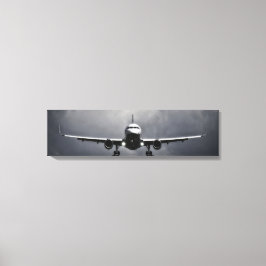 Flygplan med molnen Panoramisk canvas