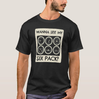 Flygplan med pilottluftfartyg Luftfart sex paket F T Shirt