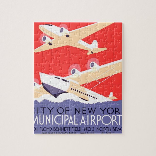 Flygplan med Vintage Propeller Pussel (Vertikal)