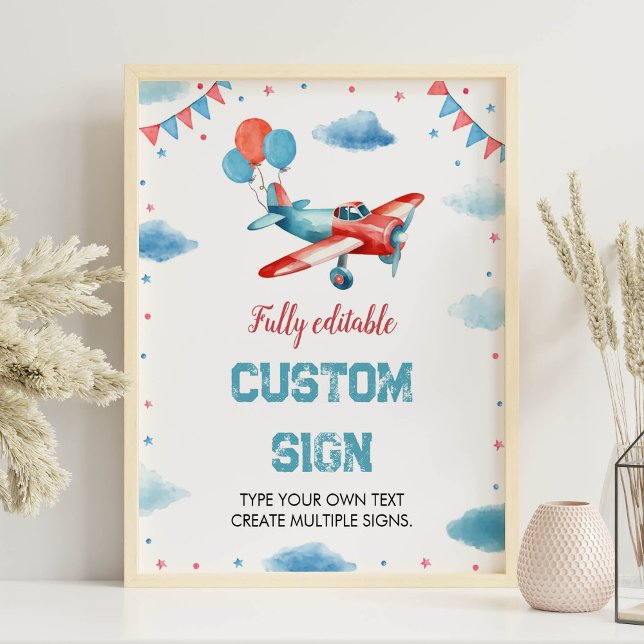 Flygplan min tid flyger från födelsedag Bord Poster (Skapare uppladdad)