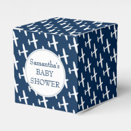 Flygplan mönster ı Babydusch party box Presentaskar